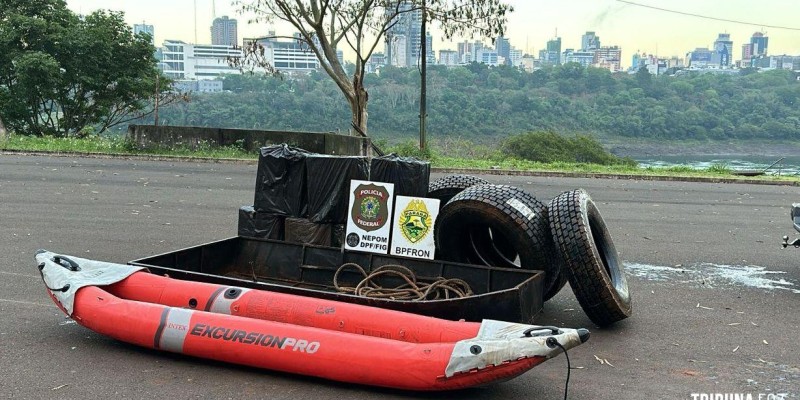 PF e PM apreendem duas embarcações com contrabando em Foz do Iguaçu