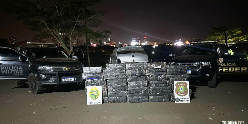 BPFRON e NEPOM apreendem 665 Kg de maconha em Foz do Iguaçu