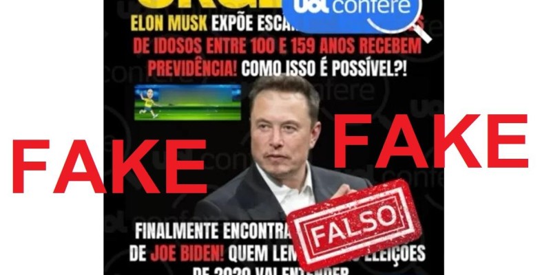 É falso que Elon Musk descobriu fraude na previdência dos EUA