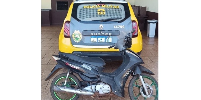 PM apreende motocicleta adulterada em São Miguel do Iguaçu