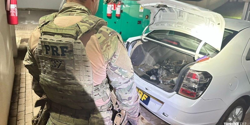 PRF apreende 101,4 quilos de maconha na BR-163
