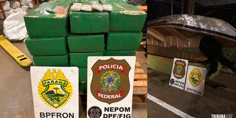 BPFRON e NEPOM apreendem 521,8 Kg de maconha em Santa Helena