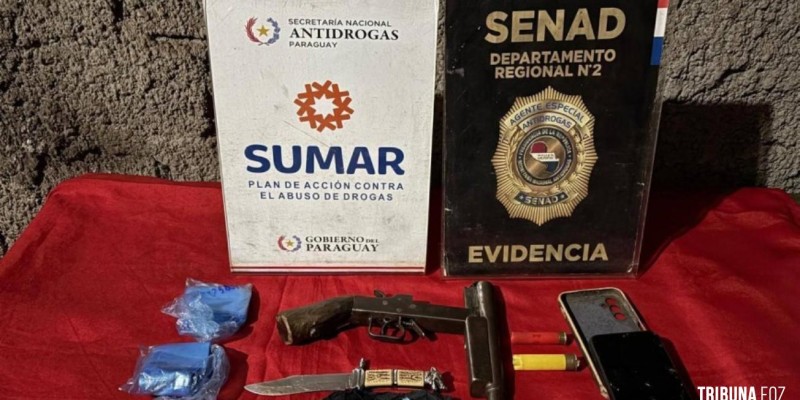 SENAD estoura ponto de venda de drogas em Hernadárias
