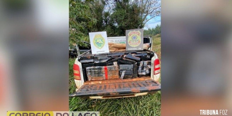 PF e PM apreendem 879 Kg de maconha em Santa Tereza do Oeste