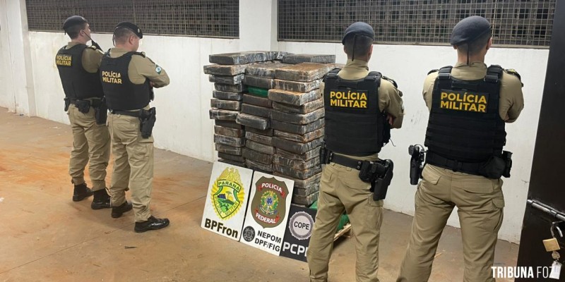 PM, PF e PC apreendem 1021,1 Kg de maconha em Santa Helena