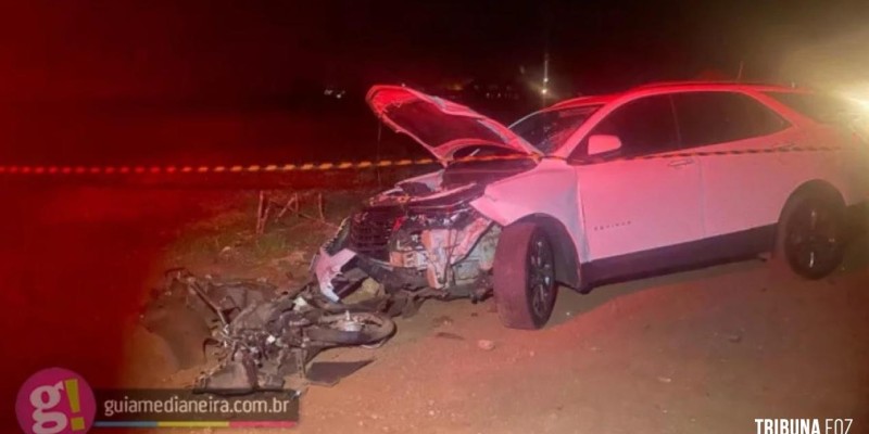 Colisão frontal deixa um morto na PR-497 em Itaipulândia