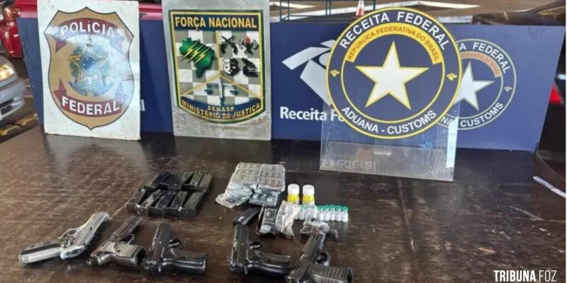 Mulher é presa com 5 pistolas na Ponte da Amizade