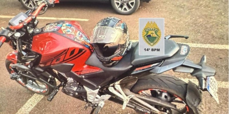 Policia Militar recupera motocicleta roubada em Foz do Iguaçu