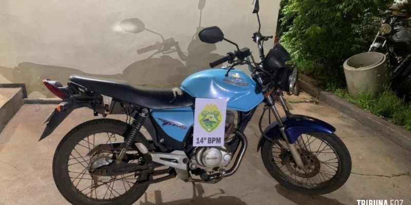 PM recupera motocicleta furtada na cidade de Medianeira