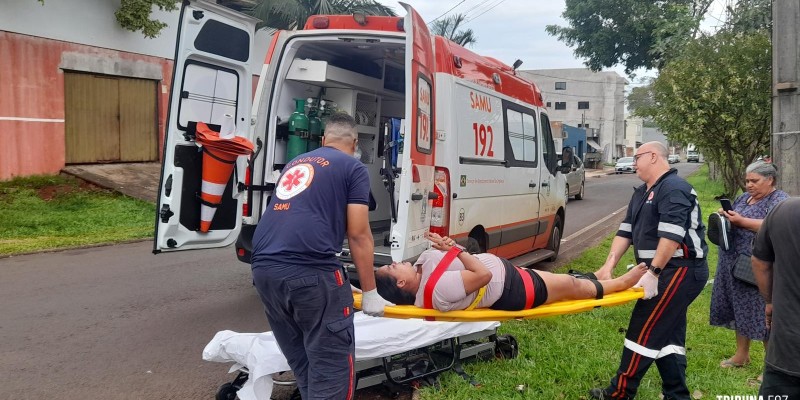 SAMU socorre motociclista após colisão na Av. Javier Koelbel