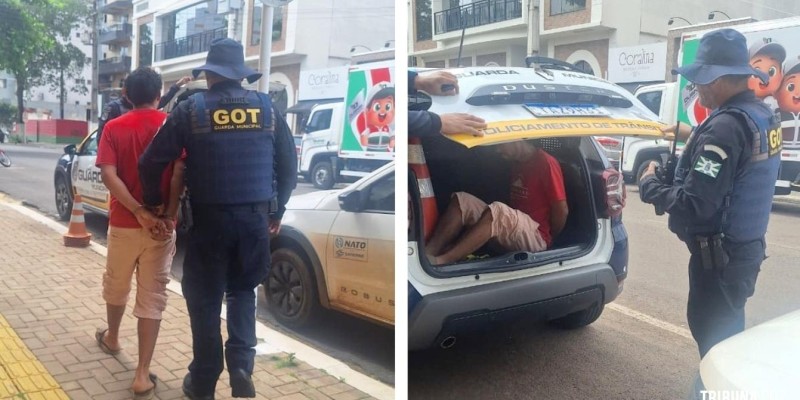 Guarda Municipal prende agressor no centro de Foz do Iguaçu