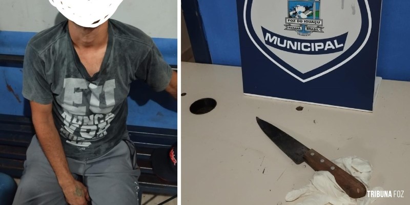 Guarda Municipal prende marido que deu uma facada na esposa 