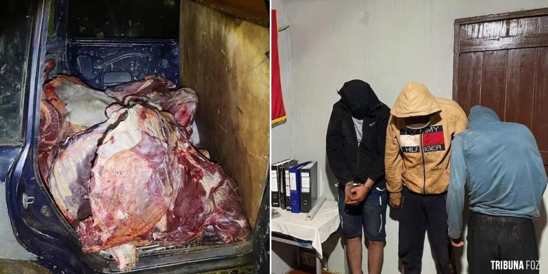 Policia Nacional do Paraguai prende três ladrões de carne