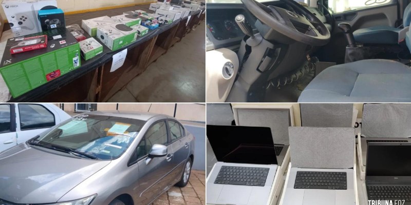 Receita Federal realiza leilão on-line com carros e iPhones