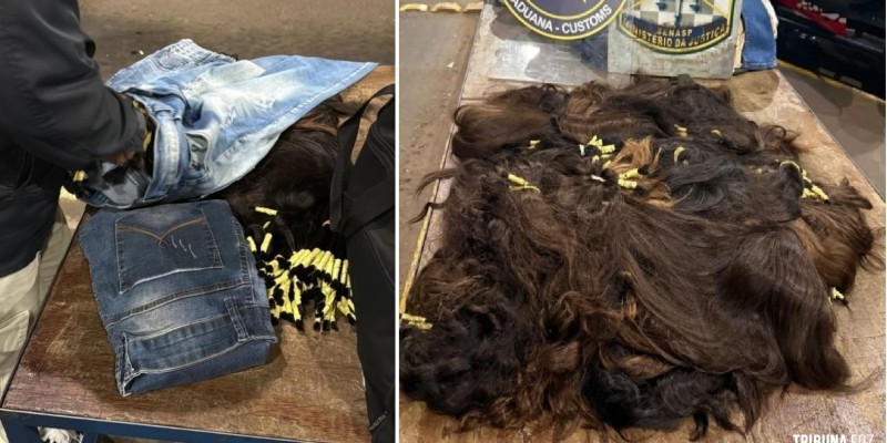 Homem é preso com 15 Kg de cabelo humano na Ponte da Amizade