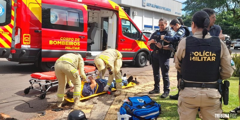 Motociclista fica ferido após colisão na Vila Yolanda