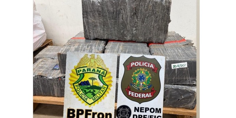 BPFRON e PF apreendem 153,9 Kg de maconha em Foz do Iguaçu