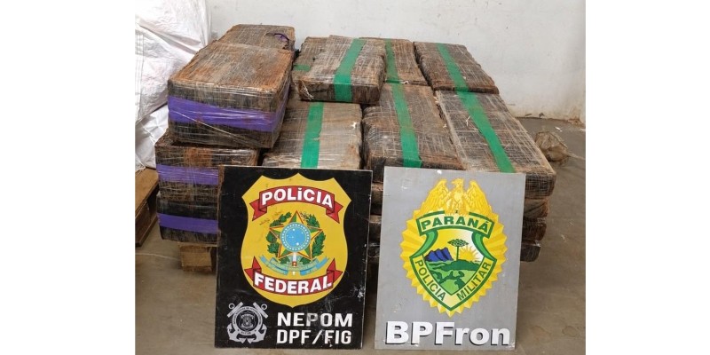 BPFRON e PF apreendem 373 Kg de maconha em Foz do Iguaçu