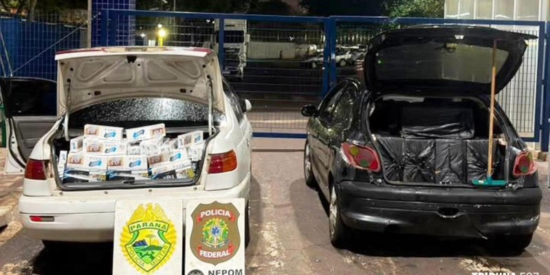 PF  e PM apreendem 13 mil maços de cigarros em Foz do Iguaçu