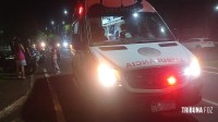 Colisão deixa motociclista ferido na Av. Paraná durante a madrugada