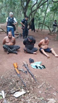 Policia paraguaia prende três brasileiros com armas de grosso calibre as margens do Rio Paraná