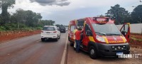 Siate socorre motociclista após colisão traseira na Av. das Cataratas