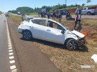 Brasileiro capota veículo na Ruta PY-02 no Paraguai