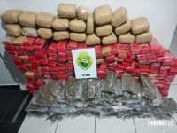 ROTAM apreende 260 Kg de maconha tipo tabletes e "capulho"