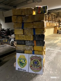 PF e BPFRON apreendem 961 Kg de maconha em Santa Helena