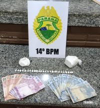 Militares do CHOQUE apreende cocaína no Bairro Cidade Nova