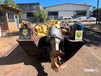 PM, PC e PF apreendem barco com 50 mil pacotes de cigarros no Lago de Itaipu