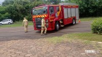 Motociclista é socorrido pelo Siate após colisão na Av. das Cataratas