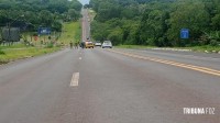 Motociclista é socorrido pelo Siate após colisão na Av. das Cataratas