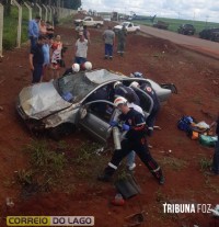 Helicóptero do SAMU é acionado após acidente de trânsito em Vera Cruz do Oeste