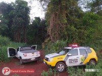 PM recupera Fiat Strada tomado em assalto em São Miguel do Iguaçu