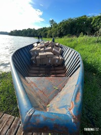 PF e BPFRON apreendem barco carregado com contrabando de cigarros no Lago de Itaipu