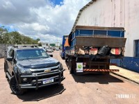 BPFRON apreende caminhão carregado com contrabando de cigarros em Ouro Verde do Oeste