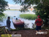 Bombeiros resgatam corpo de homem no Lago de Itaipu em Santa Helena