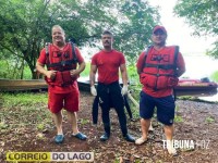 Bombeiros resgatam corpo de homem no Lago de Itaipu em Santa Helena