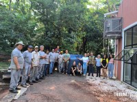 Secretaria de Meio Ambiente promove ação para construção de cisterna no Centro de Educação Ambiental do Iguaçu