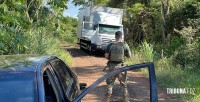 Policiais apreendem veículo e caminhão carregado com cigarros em Santa Helena