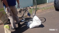 Idoso é socorrido pelo Siate após queda de bicicleta no Porto Meira