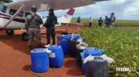 Policia Nacional do Paraguai apreende avião carregado com cocaína em Hernandárias