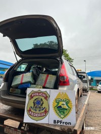 PF e BPFRON apreendem 573 Kg de maconha em Guaíra