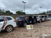 BPFRON e Policia Federal apreendem quatro carros carregados com cigarros contrabandeados em Terra Roxa