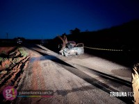 Mulher de 62 morre carbonizada após acidente em estrada rural de Medianeira