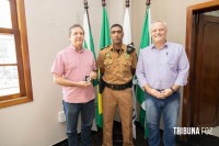 Prefeito Chico Brasileiro recebe visita do novo Comandante-Geral da Polícia Militar do Paraná