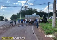 Acidente no acesso à Estrada do Lira deixa dois feridos, em Marechal Cândido Rondon