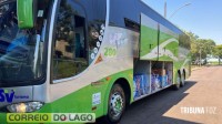 Ônibus com cerca de R$ 208 mil em contrabando é retido pela Receita Federal em STI