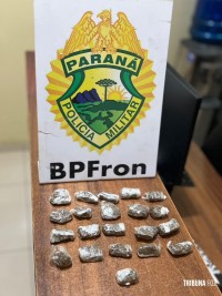 BPFRON apreende drogas e encaminha menor por tráfico em Santa Izabel do Ivaí